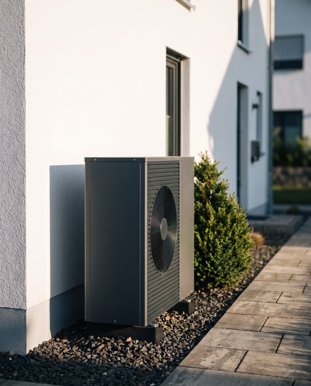 Wärmepumpe an der Hauswand